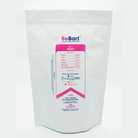 Menú Mixto Barf 1/2 Kilo